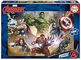 Marvel Heroes 1000 Piece Professional Puzzle All Heroes Ages 12+ - Adult Featuring Hulk Iron Man Captain America Black Panther Thor