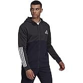 adidas mens Essentials Colorblock Full Zip Hoodie