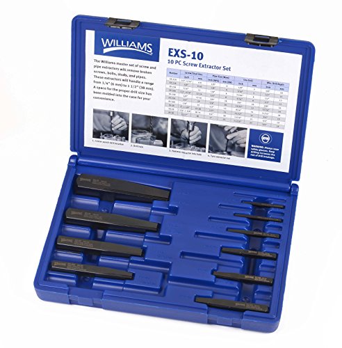 Click Here to See More Images Williams EXS-10 Screw Extractor Set, 10-Piece