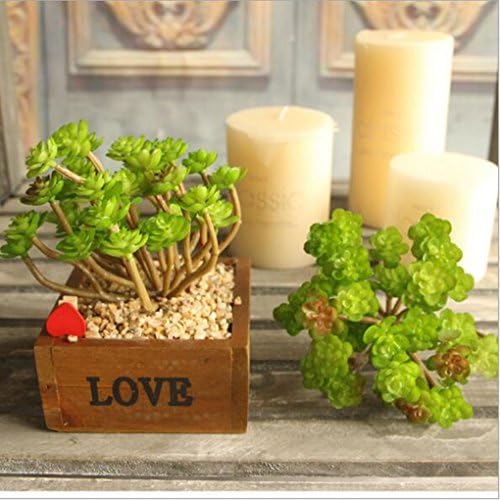 Miniature Garden Fairy Ornament Artificial Succulents,2x 5.5" Sedum 'Stonecrops',Decorative Windowsill Plant