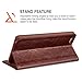 iPhone SE Case, Benuo [Vintage Book Series 2] iPhone 5S Genuine Leather Case, Protective Folio Case Flip Cover [1 Card Slot] with Stand for Apple iPhone SE 5S 5Decorative Stitching (Stylish Brown)