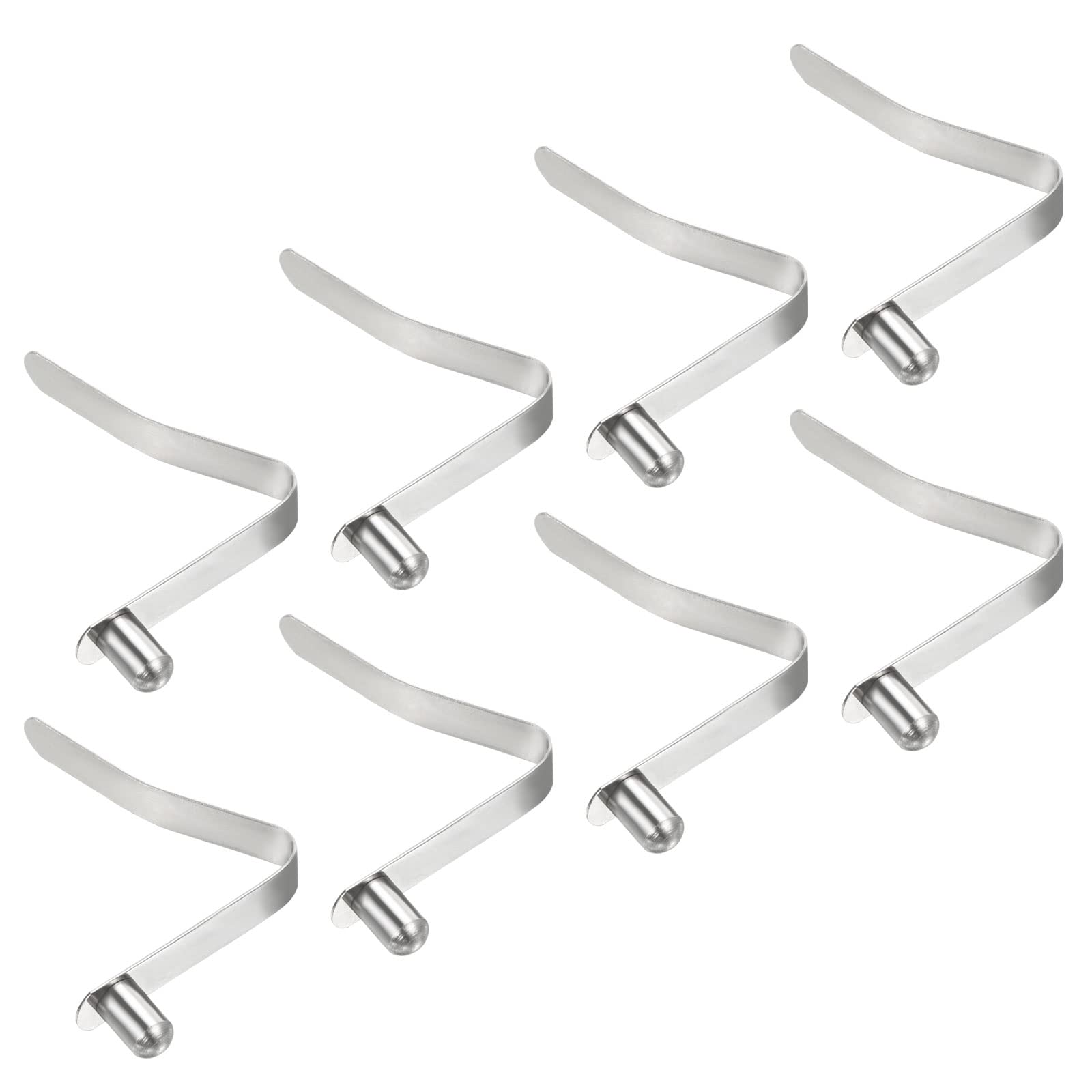 PATIKIL 9.5x6mm Kayak Paddle Snaps, 8 Pack Pole Push Button Spring Clips Steel Solid Button Locking Tube Single Pin for Camping Awning Tent Pole