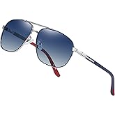 KIOYTLIK Trendy Polarized Aviator Sunglasses for Men Classic Sunglasses, UV400 Protection Mirror Lens, Fashion Vintage