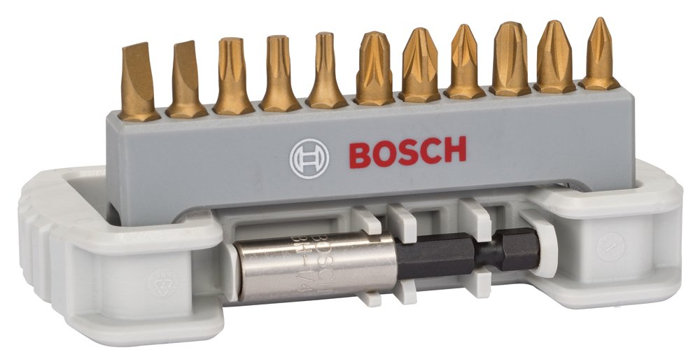Bosch 2608522133 Screwdriver Bit Set includes Bit Holder (11-Piece)