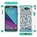 for Samsung Galaxy J3 Emerge Case, J3 Prime / J3 2017 / J3 Mission / J3 Luna Pro / J3 Eclipse/Express Prime 2 / Amp Prime 2 / Sol 2 Case, LEEGU Dual Layer Heavy Duty Protective Case - Blue Flower
