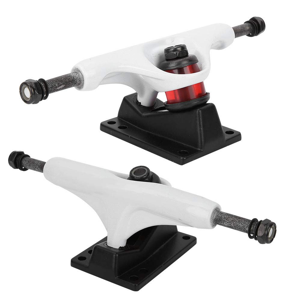 Alomejor 2pcs Truck Longboard Skateboard Truck 4-8 Inch Aluminum Alloy Longboard Truck Bridge White For Skateboard Accessory