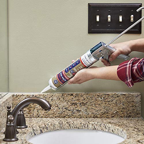 GE Max Shield Ultra Seal Siliconized Acrylic Latex Sealant Caulk, Almond, 10.1oz - Thumbnail 3
