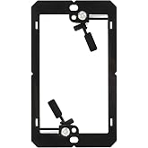 XGGYA Low Voltage Mounting Bracket for Single Gang Wall Plate,1 Pack,Black | Cable Management for Speaker,Ethernet,HDMI Wall Palte,Telephone Wires