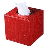 FUBARBAR PU Leather Cube Square Roll Tissue Box Cover