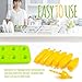 Popsicle Mold Reusable Non-Toxic Plastic Banana Ice Pop Molds Set of 6 Pieces - Fruit Shaper with Holder - Homemade Popsicle Maker for Kids And Toddlers