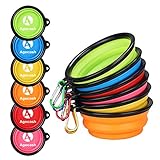 AGECASH A Collapsible Dog Bowl,Portable Travel Silicone Pet Bowl, Expandable for Dog/Cat Food Water Feeding,Portable Travel Bowl for Camping