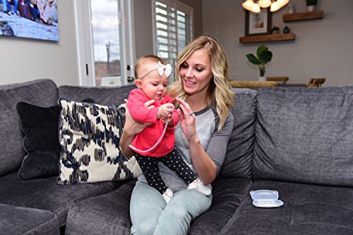 Bubzi Co Quick-Relief Baby Nasal Aspirator, Baby Nose Sucker for Sinus Congestion Relief, Reusable Snot Remover with Storage Case