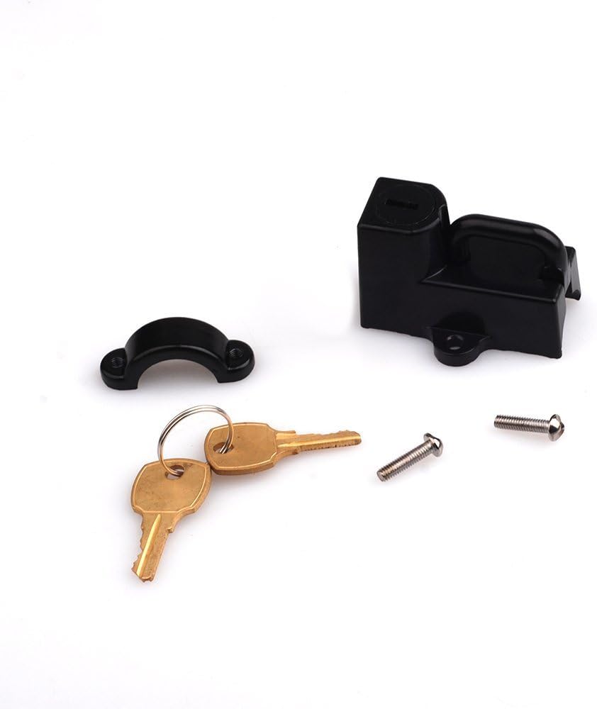 Universal Motorcycle Helmet Lock for Harley Davidson Sportster XL 1200 883 X48 Dyna Softail ATV Honda Yamaha Suzuki Harley Kawasaki Cruisers fits 7/8"(22mm) Bar (Black) - Image 4