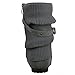 Womens Ankle Boots Slouch Knitted and Suede Cross Strap Buckles
