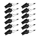 6MILES 12 Pcs Black Plastic Loud Whistles for Emergency Referee Coaches Training Sports with Lanyard