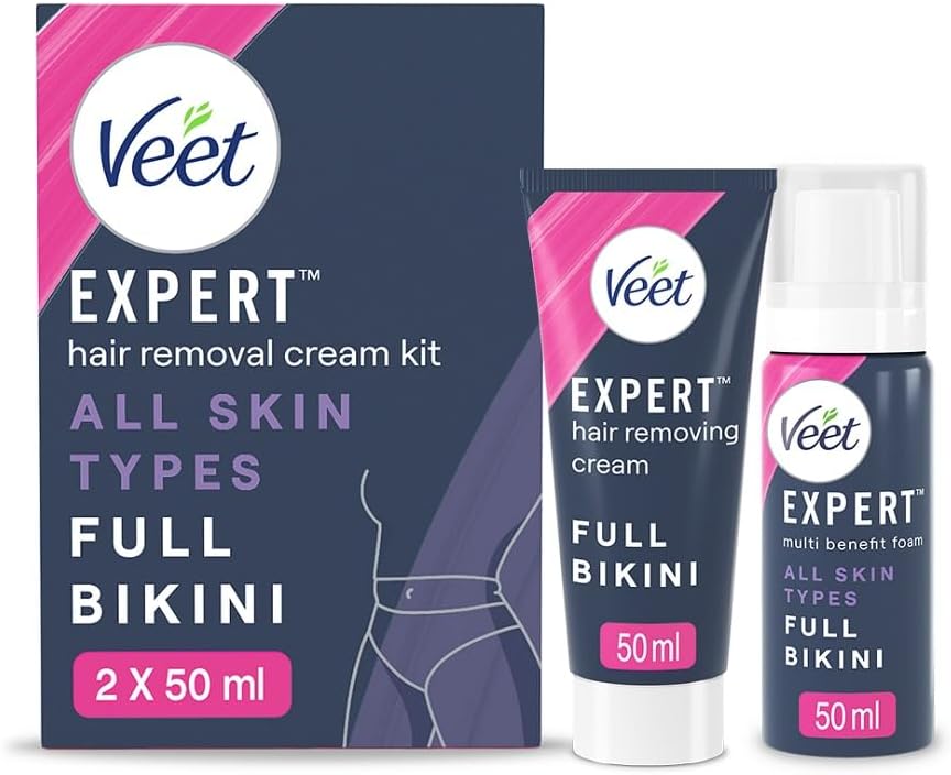 Veet Expert Bikini Kit 50ml Hair Removal Cream & 50ml Multi Benefit Foam