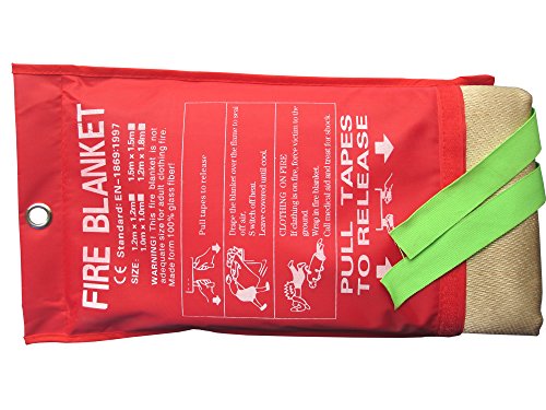 Tonyko Heavy Duty Fiberglass Protective Blanket, Emergency Surival Blanket, Welding Blanket and Fire Blanket With Various Sizes(1.0x1.0m)