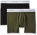 Calvin Klein Men's Underwear Modern Cotton Stretch 2 Pack Boxer Briefs, Black/Hunter, Large