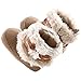 Itaar Baby Infant Bowknot Boots Soft Crib Shoes Toddler Warm Fleece Prewalker , Khahi, 6-12M