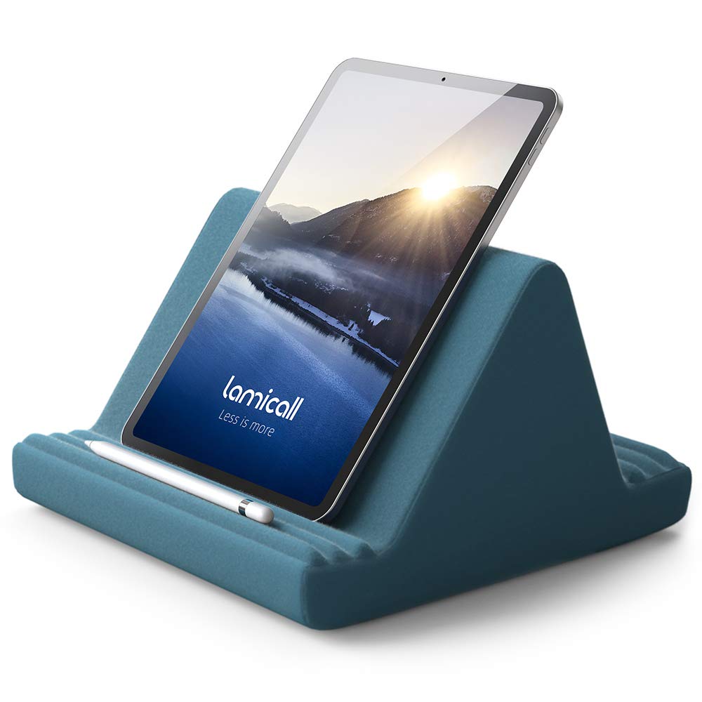 Lamicall Pillow Tablet Holder, Tablet Cushion Stand - Lazy Holder Stand Bed Sofa, Compatible with New 2022 iPad Pro 9.7, 10.5, 11, 12.9, iPad Air mini 2 3 4 5 6, Switch, Samsung Tab, Book - Green