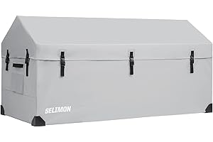 SELIMON 174 US Gallon Outdoor Storage Box Waterproof Soft Shell Tarpaulin Deck Box for Patio Furniture Outdoor Cushions, Throw Pillows, Garden Tools and Pool Toys