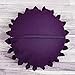 JWH Dark Purple Flower Pillow Covers Decorative Velvet Throw Pillow 3D Sunflower Accent Pillow Cases Aesthetic Pillowcase Round Cushion for Couch Bed Living Room Farmhouse Decor Euro Shams 14 Inch