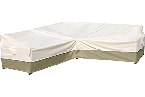 Westblue Outdoor Sectional Cover-V-Shaped Sofa Patio Furniture Covers Waterproof Rip-Stop Anti-UV 600D Heavy Duty Outdoor Couch Cover with 3 Air Vents, 110''L （110''L） 33.5''D 31''H, Light Green