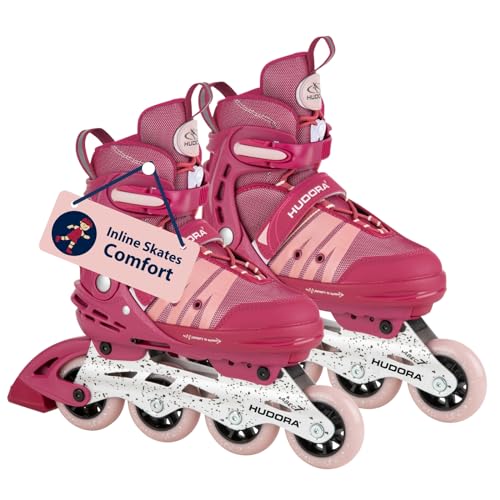 HUDORA Inline Skates Comfort - Inliner für Kinder & Jugendliche in versch. Größen - Roller Skates bis zu 6 Größen in Weite & Länge verstellbar - atmun