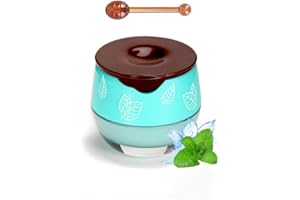 SIGAITWAX Bee Propolis Clouds Mint Lip Balm – Cooling & Hydrating Lip Sleeping Mask for Dry, Cracked Lips, Moisturizing & Exfoliating Lip Treatment with Bee Extract & Natural Mint, Honey Pot Design