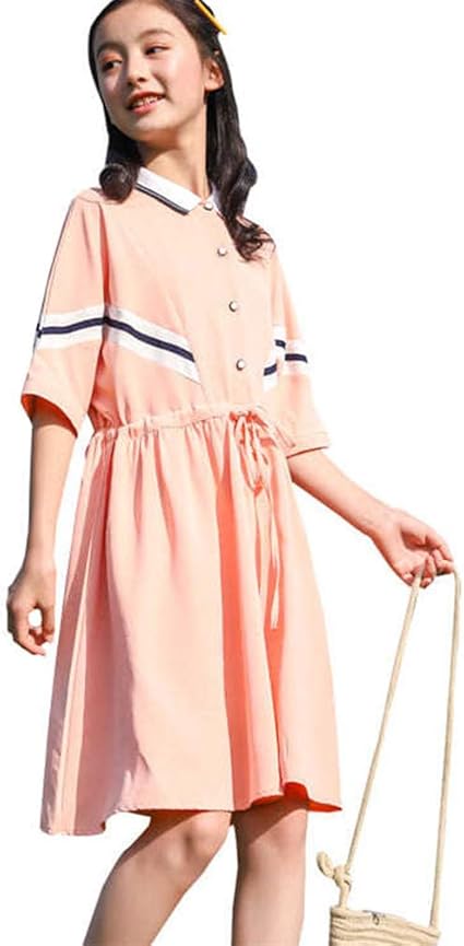 Amazon Youyouok 女の子 ワンピース 夏服 ファッション ゆったりスカート ガールズ シフォンのロングスカート ワンピース チュニック 通販