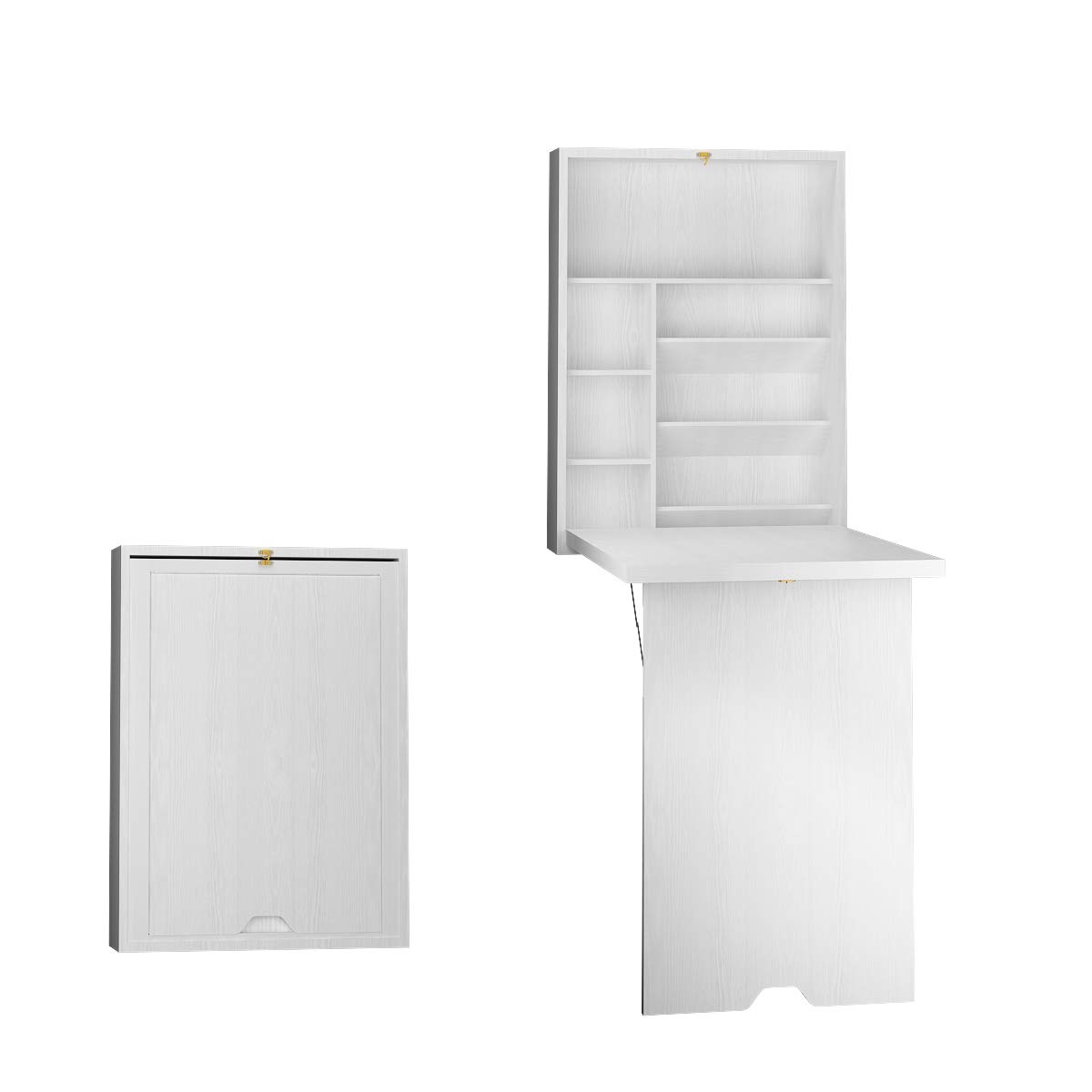 Tangkula Wall Mounted Table, Fold Out Convertible Desk, MultiFunctional Wall Mounted Laptop