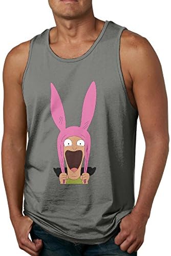 EVALY Men's Fashion Bob's Burgers Tank Top DeepHeather Size XL