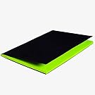 Iconic Inside Colored Notebook - Black Cover Neon Green Pages A5 64pgs