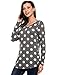 Zeagoo Polka Dot Blouse Long Sleeve Crew Neck Shirt Women Pullover Tops