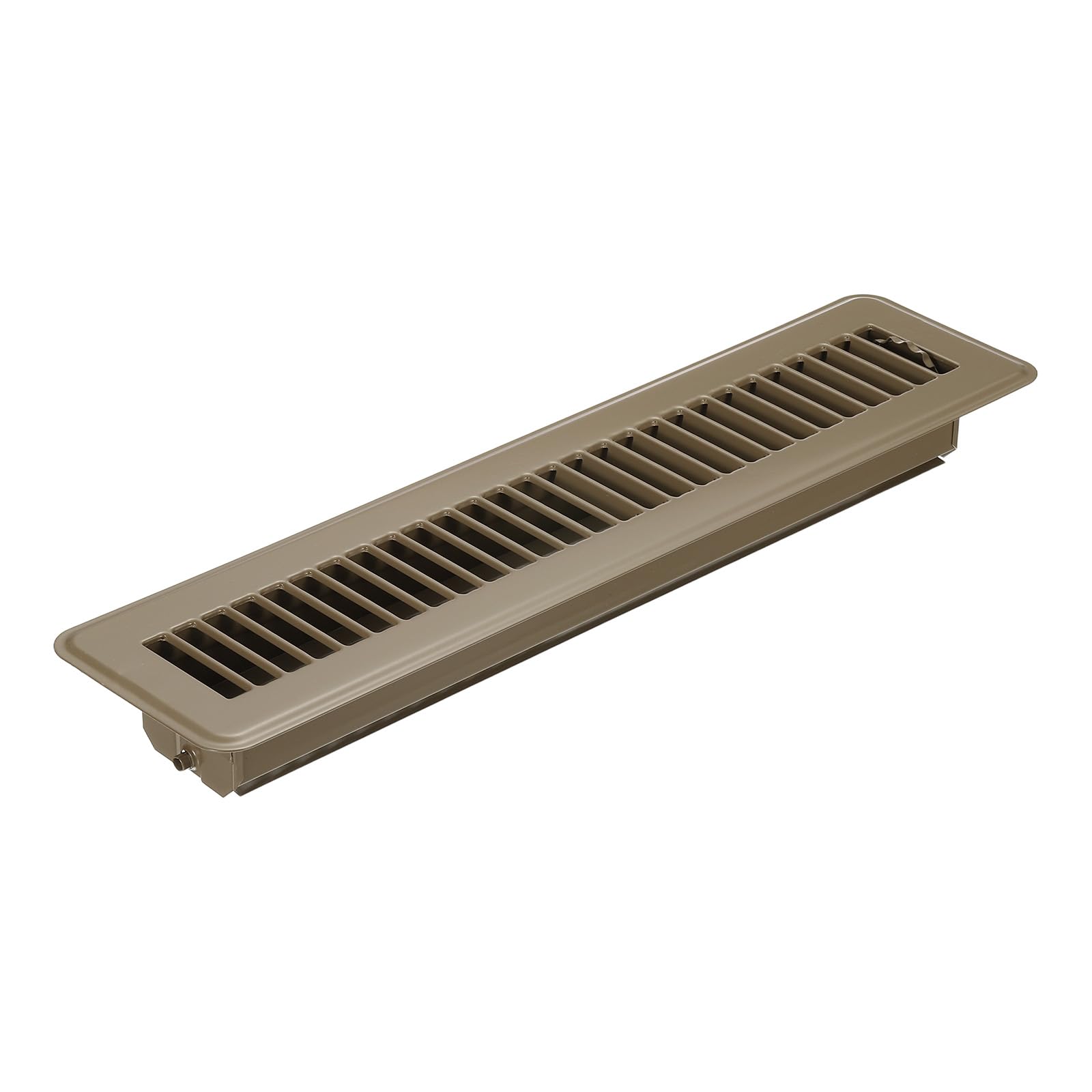 PATIKIL 14 x 2 Inch Floor Register, 1pcs Heavy Duty Air Vent Cover Steel Adjustable Decor Vents Easy Adjust Floor Grates for Sidewall Home Office, Brown