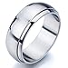 COOLSTEELANDBEYOND Refined Style Stainless Steel Spinner Unisex Ring Man Ring Comfort Fit 8mm (6)
