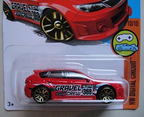 Hot Wheels 2016 HW Digital Circuit Subaru WRX STI 30/250, Red