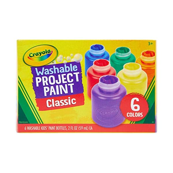 CRAYOLA Washable Paints - Assorted Colours (Pack of 6) | Perfect for Any Arts & Crafts Needs - Easily Washable | Ideal…
