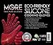 Silicone BBQ Gloves/Cooking Gloves, 3 Day Dec. Sale, Ultra-Odor Resistant, Heat Protective -Burgundy Wine, Cooking Gloves, Premium Eco-Friendly by More Cuisine Essentials BG - 0129M