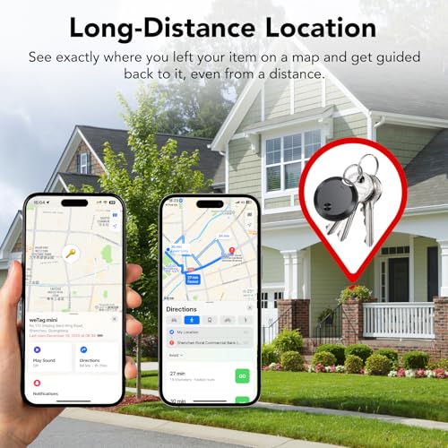 Tracker Tags Bluetooth Item Finder-4Pack，Compatible with Apple Find My APP (iOS Only) Replaceable Battery, IP67 Waterproof, Suitable for Luggage, Bags, Wallets, Backpacks, Keys Tracking Tag, Black