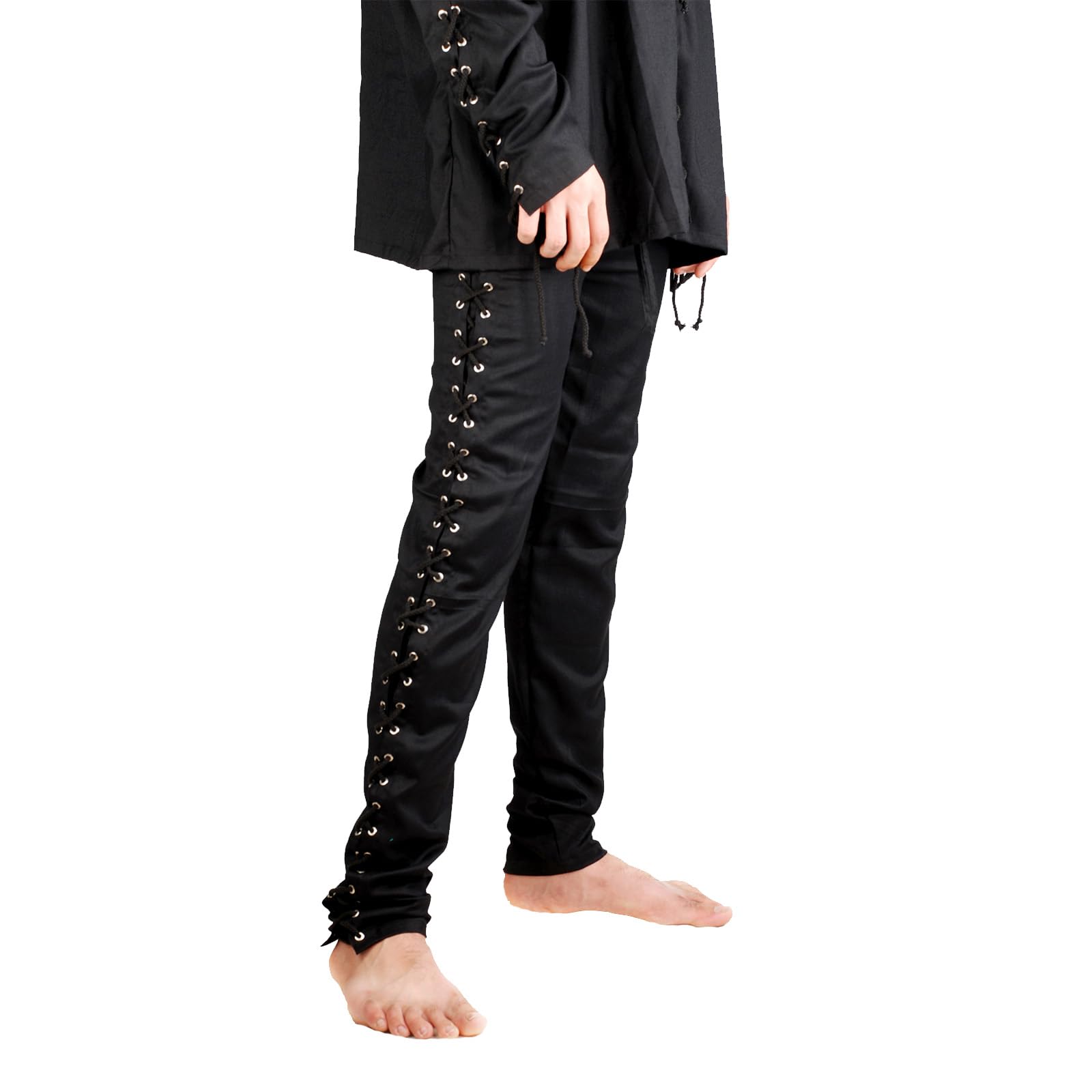 ThePirateDressing Pirate Medieval Renaissance Gothic Death Pants Costume C1071 [Black] [Large]