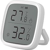 SONOFF Zigbee Indoor Temperature Humidity Sensor, SNZB-02D LCD Zigbee Thermometer Hygrometer, Works with Alexa &amp; Google Home for Remote Monitoring and Home Automation, ZigBee 3.0 Hub Required, 1-Pack