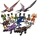 Dinosaur Minifigures Building Blocks Toys - 16pcs Dinosaurs, Dinosaur Mini Figures Playset Toy, Realistic Jurassic World Dinos Toy Set, Dinosaur Party Favors, Educational Toy Gift for Kids
