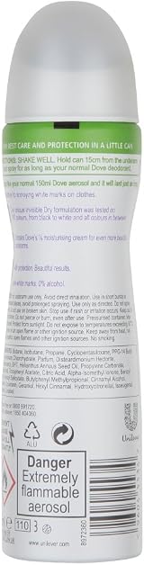 Dove Invisible Dry Antiperspirant Deodorant Aerosol 75 ml Compressed Compressed view 2
