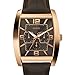 Guess Men's U11675G1 Brown Leather Quartz Watch with Brown Dial