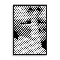 Framed Canvas Wall Art Modern Geometric Pattern Canvas Prints Home Artwork Decoration for Living Room,Bedroom - 16x24 inches