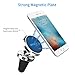 MEIDI Air Vent Phone Holder, Universal Magnetic Phone Car Mount 360 Rotation Cell Phone GPS Holder (Silver)