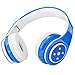 Wireless Bluetooth Headphones for Kids Boys Girls Over Ear,Built-in Mic,Stereo Sound ,3.5mm Audio Jack Cable for Pc Tablet Cellphone(Blue)