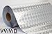 Industrial Utility Diamond Plate Metallic Chrome Finish Vinyl Wrap 17.8