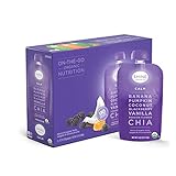SHINE Organic Superfood Calm Banana Pumpkin Coconut Blackberry Vanilla Passion Flower & Chia, 4.22 Ounce Pouch (Pack of 16) 130 Calorie Fruit & Veggie Smoothie, Source of Vitamin A & C, No Added Sugar